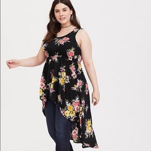 Torrid floral babydoll tank size 00